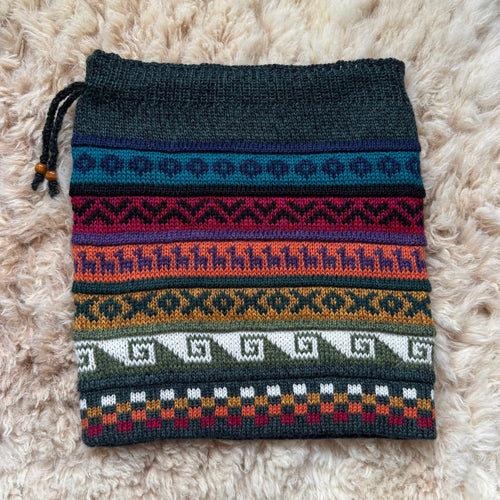 Reversible Alpaca Wool Snood – Convertible Neck Warmer & Hat