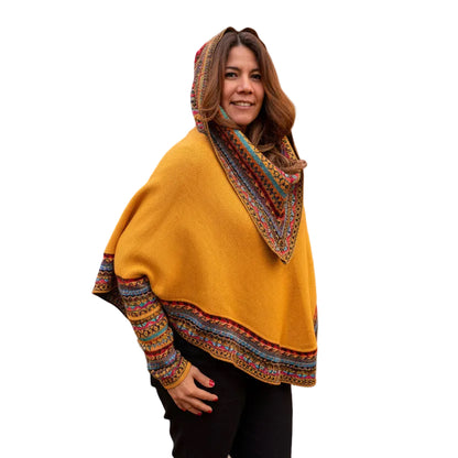 Mustard Alpaca Poncho