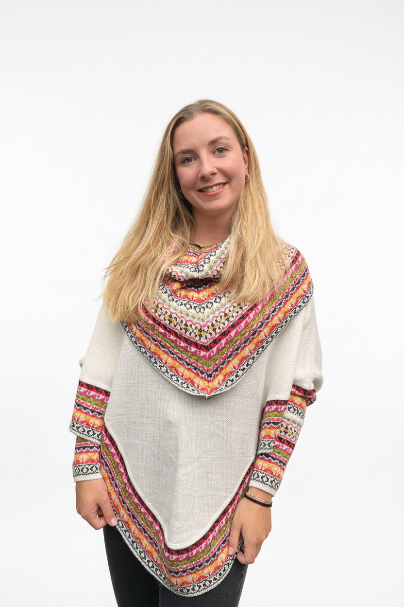 Autumn Shade Alpaca Poncho