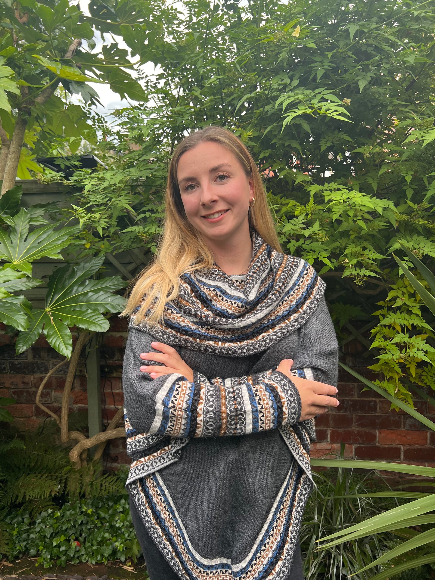 Grey Alpaca Poncho