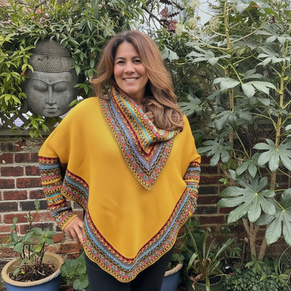 Mustard Alpaca Poncho