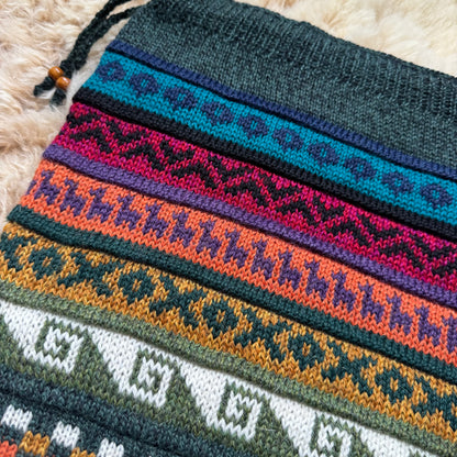 Reversible Alpaca Wool Snood – Convertible Neck Warmer & Hat