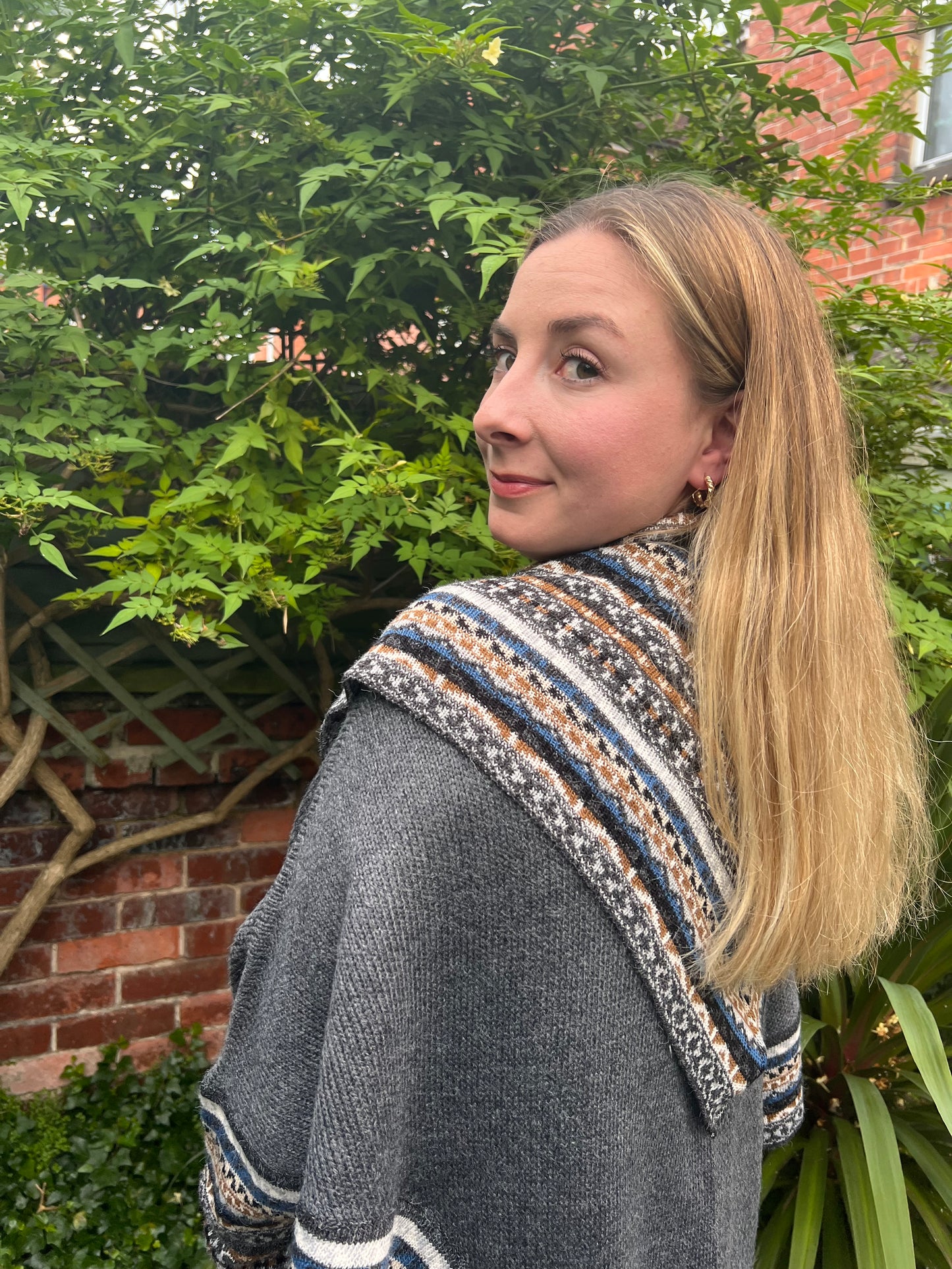 Grey Alpaca Poncho