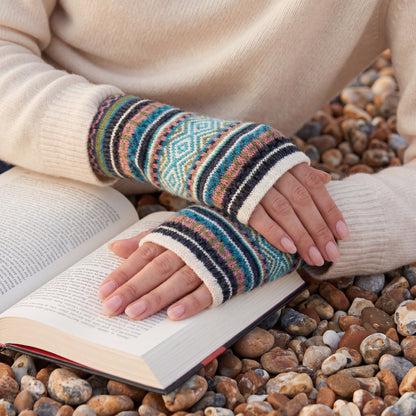 Alpaca Fingerless Gloves - Fair Isle Style (Copy)