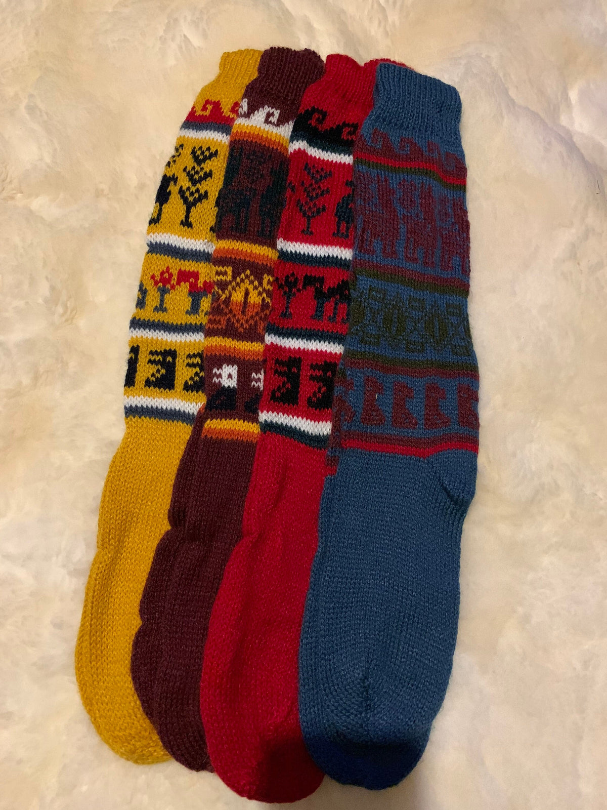 Llama Pattern Long Alpaca Wellie Socks, photo 8