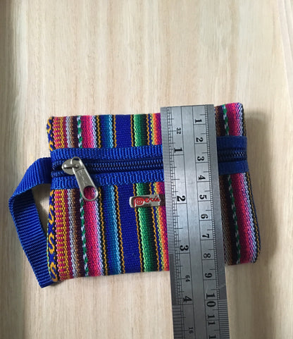 Rainbow Stripe Peruvian Zip Coin Purse, photo 3