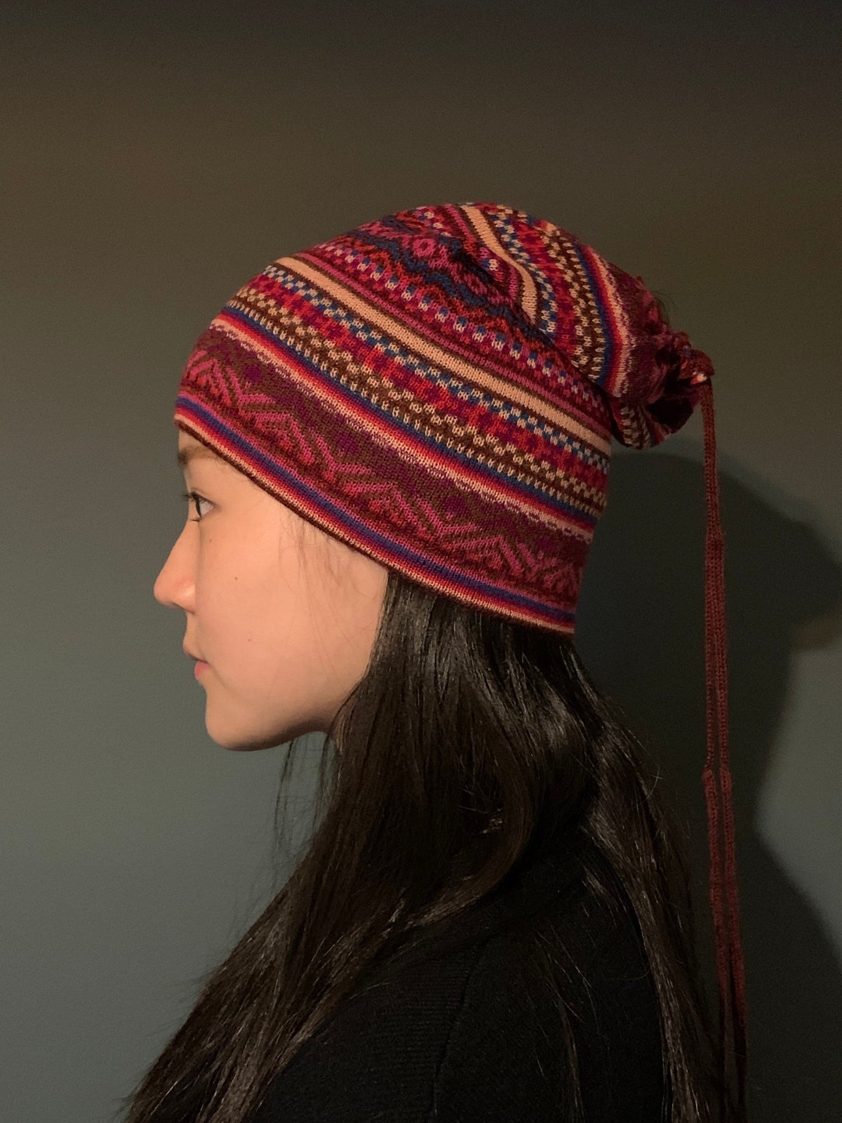 Andean Red Tones Baby Alpaca Snood & Slouch Hat, photo 5