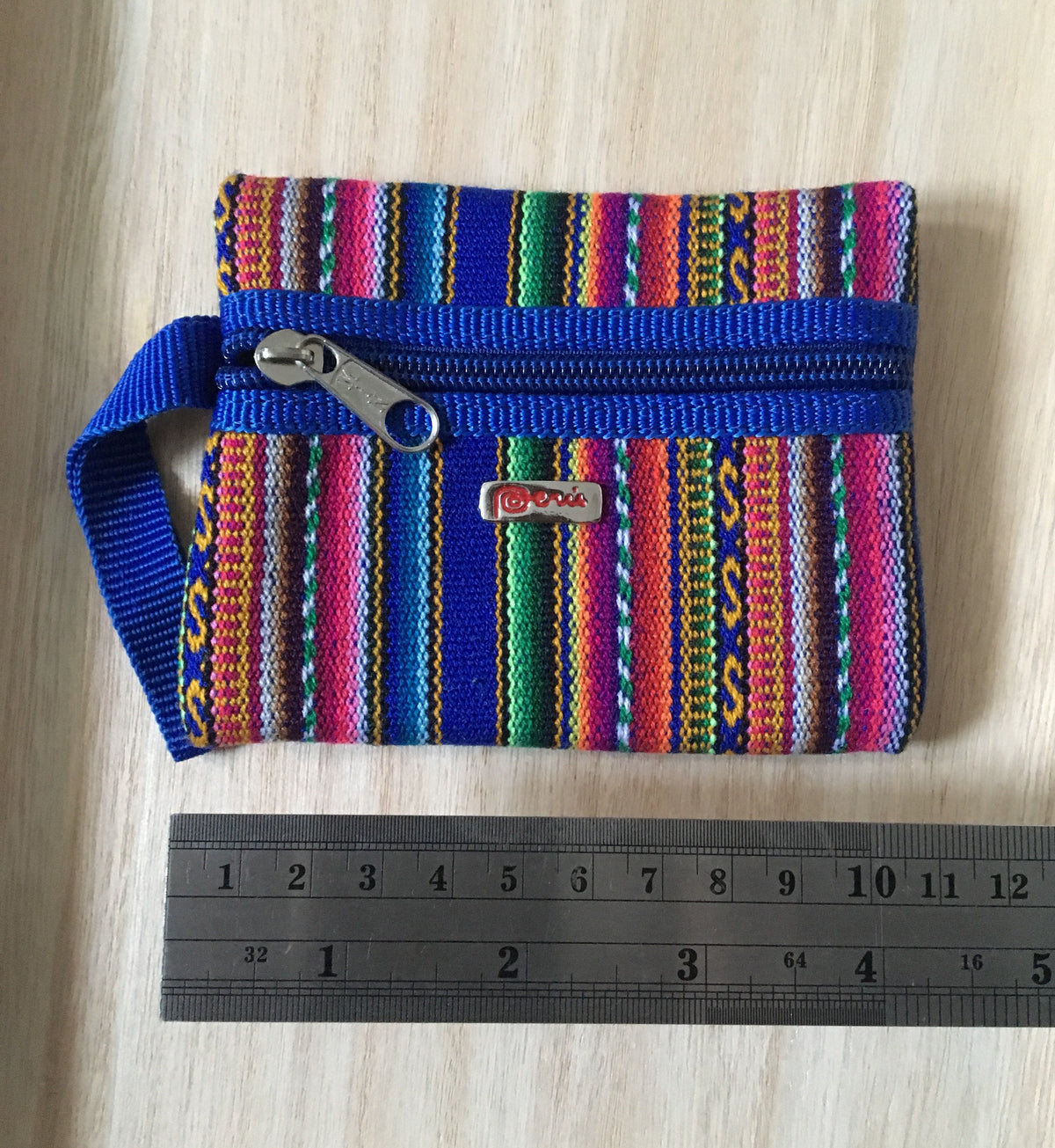 Rainbow Stripe Peruvian Zip Coin Purse, photo 2