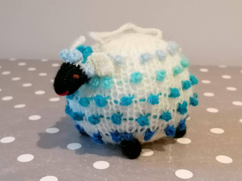 Hand-Knitted Bobble Sheep Hanging Ornament, photo 5