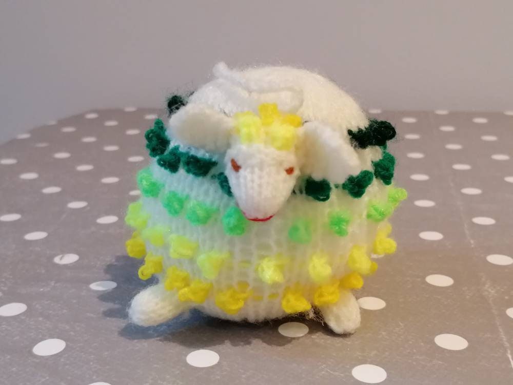 Hand-Knitted Bobble Sheep Hanging Ornament, photo 4