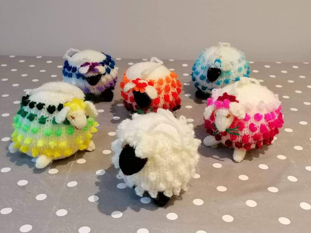 Hand-Knitted Bobble Sheep Hanging Ornament, photo 10