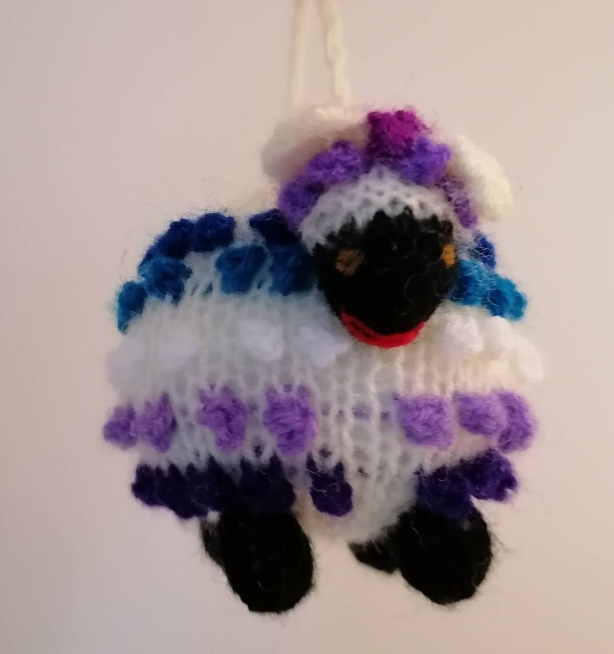 Hand-Knitted Bobble Sheep Hanging Ornament, photo 8