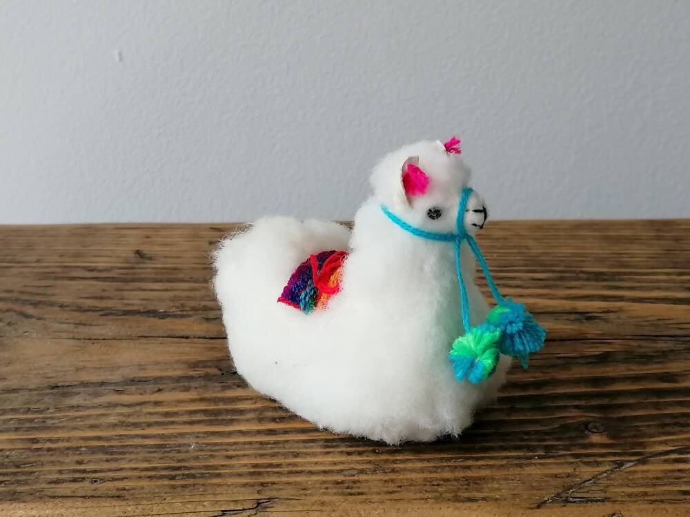 White Pom-Pom Andean Alpaca Ornament, photo 4
