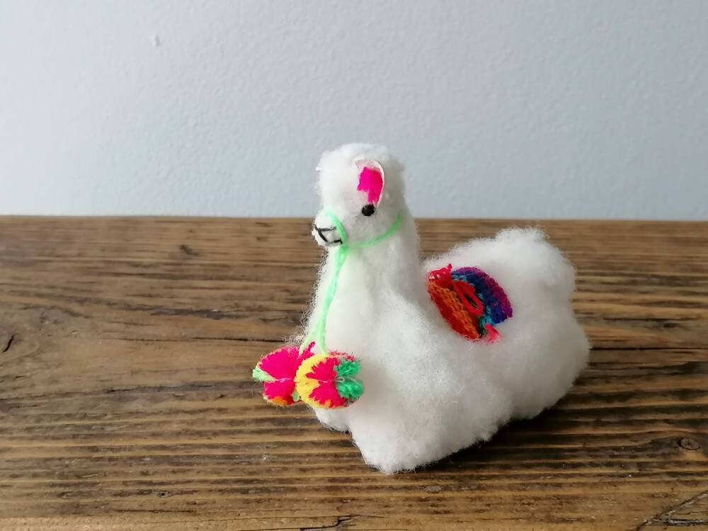 White Pom-Pom Andean Alpaca Ornament, photo 5