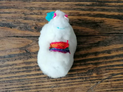 White Pom-Pom Andean Alpaca Ornament, photo 8