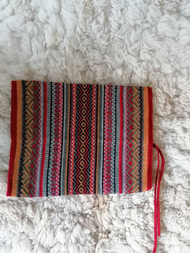 Andean Red Tones Baby Alpaca Snood & Slouch Hat, photo 4