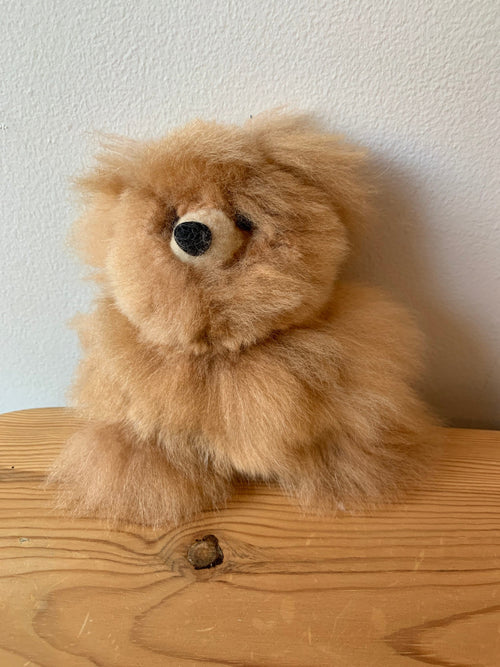 Small Honey Baby Alpaca Teddy Bear