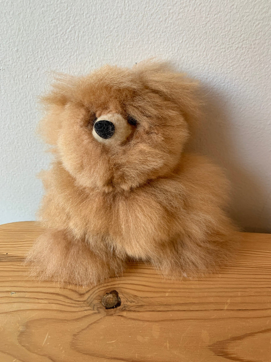 Small Honey Baby Alpaca Teddy Bear