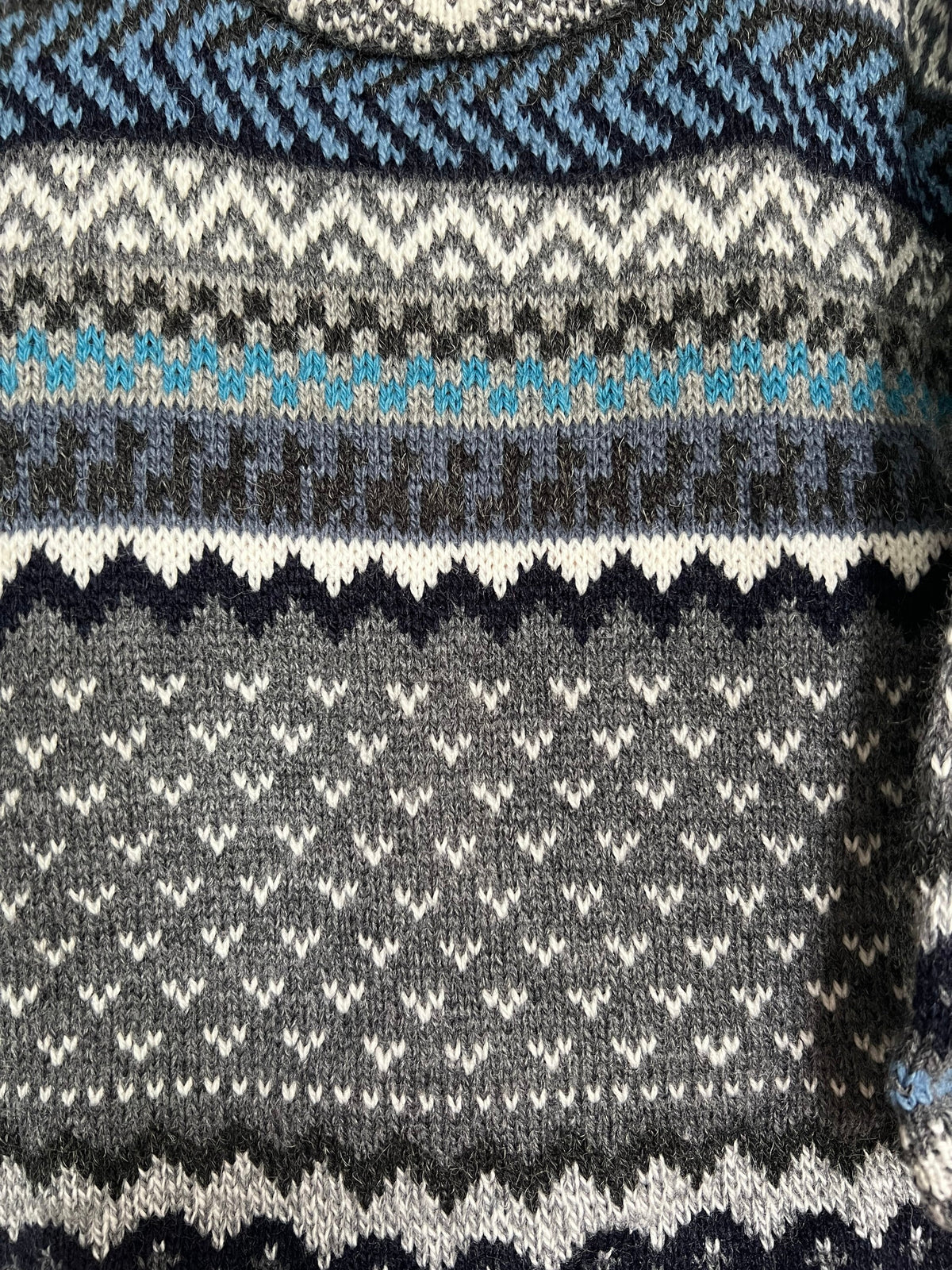 Charcoal Grey Andean Fair Isle Alpaca-Blend Kids Jumper, photo 4