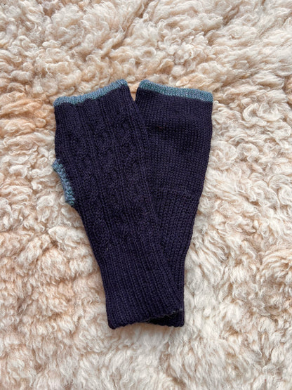Reversible Baby Alpaca Fingerless Gloves, photo 4