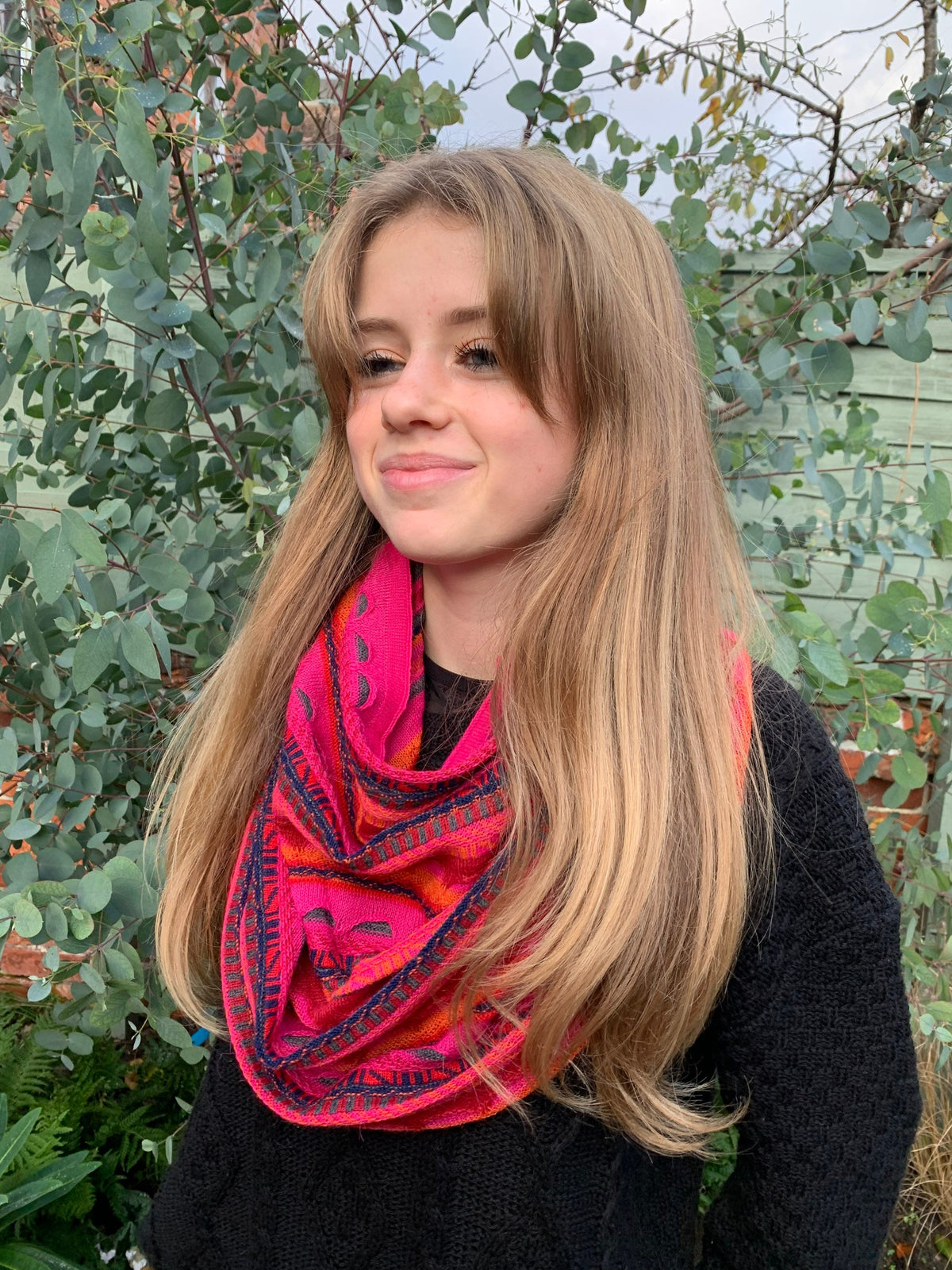 Textured Stripe Alpaca Blend Snood - Choose Your Colour, photo 5