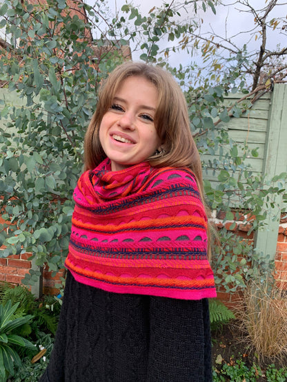 Textured Stripe Alpaca Blend Snood - Choose Your Colour, photo 2