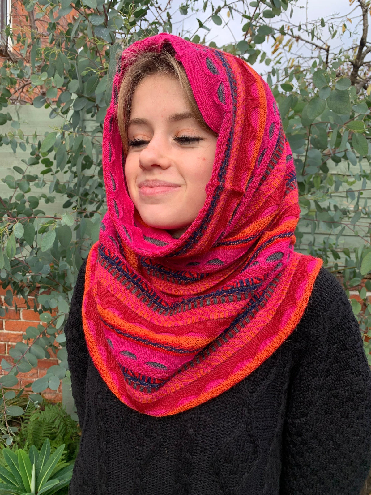 Textured Stripe Alpaca Blend Snood - Choose Your Colour, photo 4