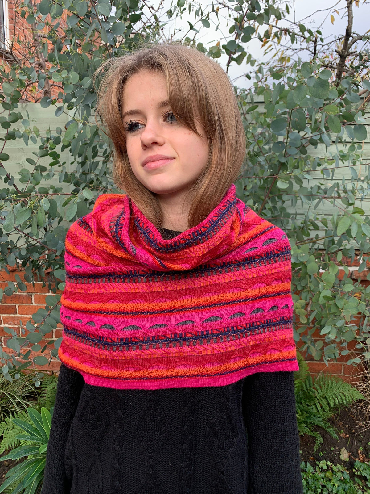 Textured Stripe Alpaca Blend Snood - Choose Your Colour, photo 7