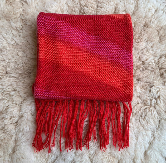 Diagonal Stripe Alpaca Blend Scarf - Choose Your Colour
