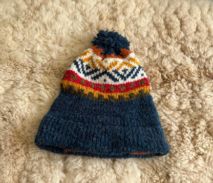 Navy Fair Isle Alpaca Bobble Hat, photo 4