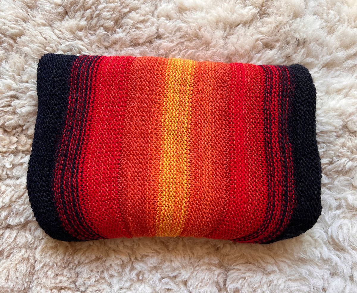 Autumn Tones Ombre Stripe Alpaca Blend Scarf, photo 3