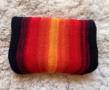 Autumn Tones Ombre Stripe Alpaca Blend Scarf, photo 3