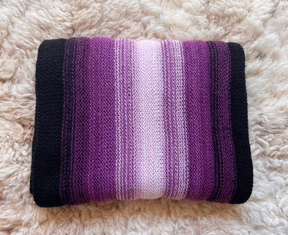 Purple Ombre Stripe Alpaca Blend Scarf, photo 3