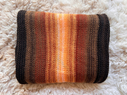 Autumn Tones Ombre Stripe Alpaca Blend Scarf