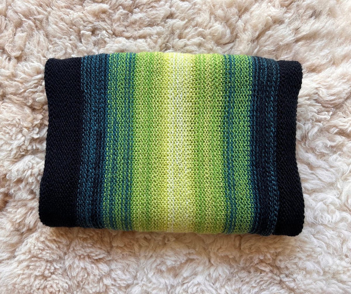 Green Ombre Stripe Alpaca Blend Scarf, photo 3