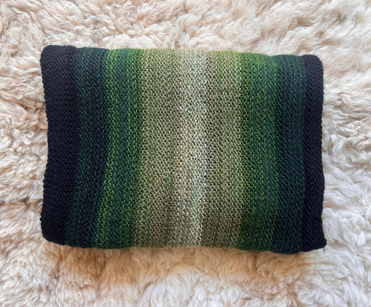 Green Ombre Stripe Alpaca Blend Scarf