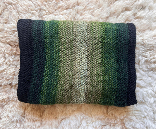 Green Ombre Stripe Alpaca Blend Scarf