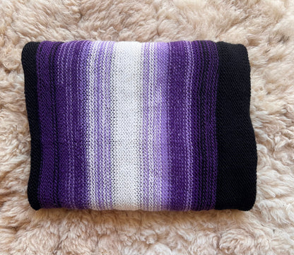 Purple Ombre Stripe Alpaca Blend Scarf