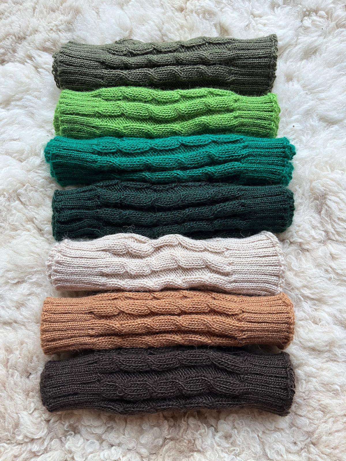 Cable Knit Alpaca Fingerless Gloves - Choose Your Colour, photo 7