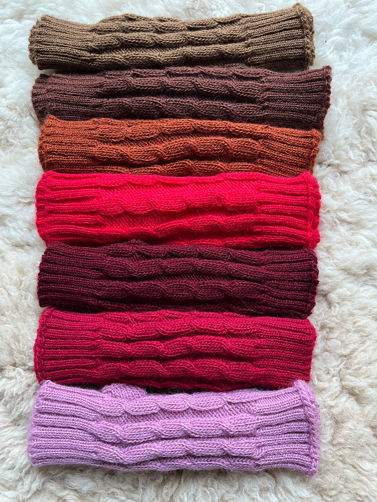 Cable Knit Alpaca Fingerless Gloves - Choose Your Colour, photo 8