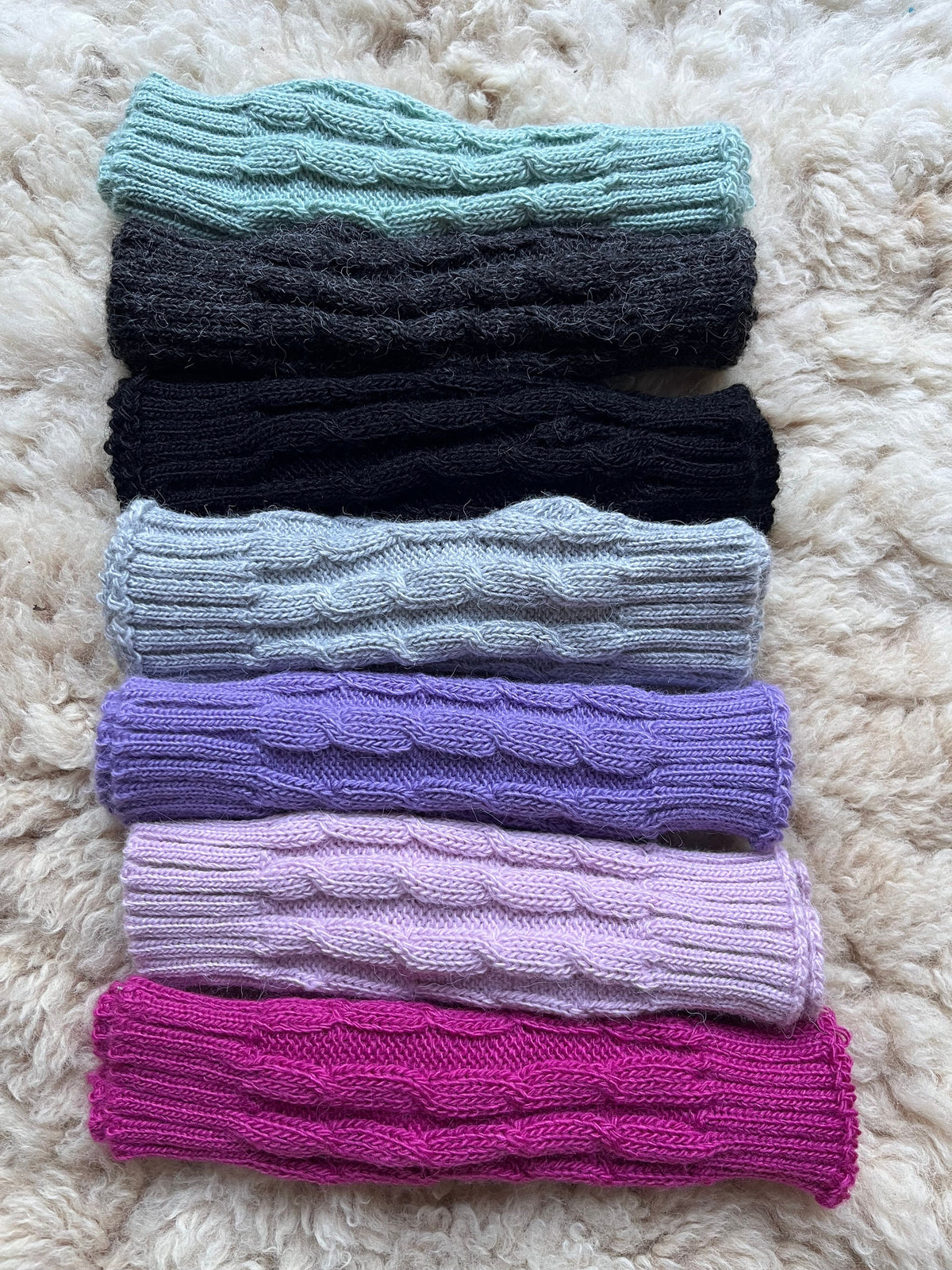 Cable Knit Alpaca Fingerless Gloves - Choose Your Colour, photo 10