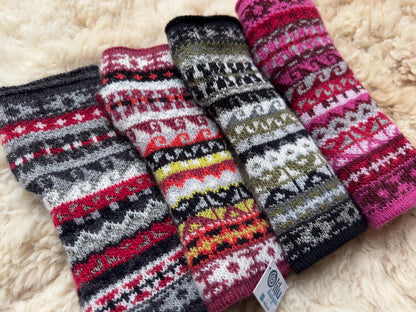 Peruvian Striped Alpaca Fingerless Gloves - Choose Your Design, photo 6