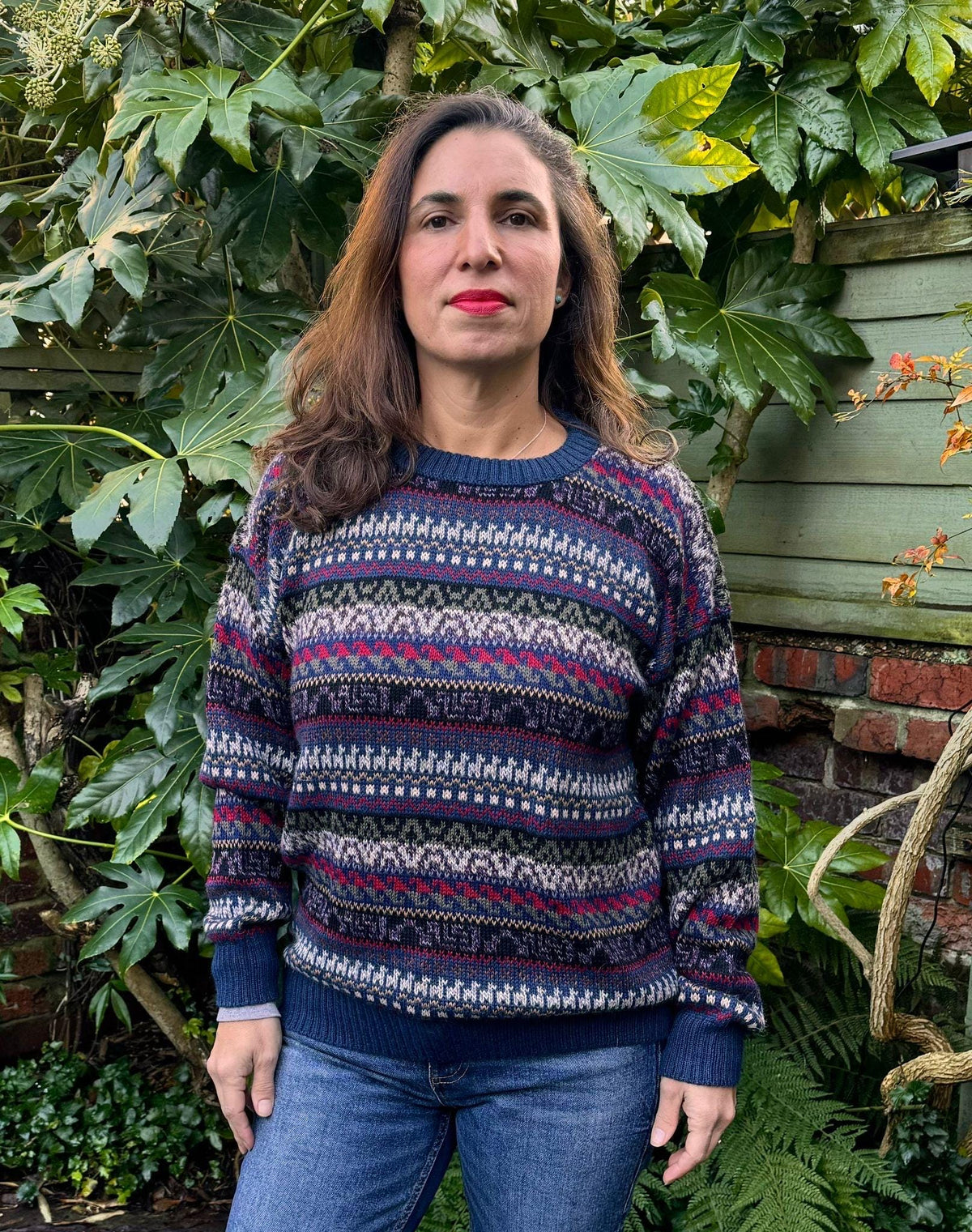Peruvian Fair Isle Stripe Alpaca Jumper, photo 2
