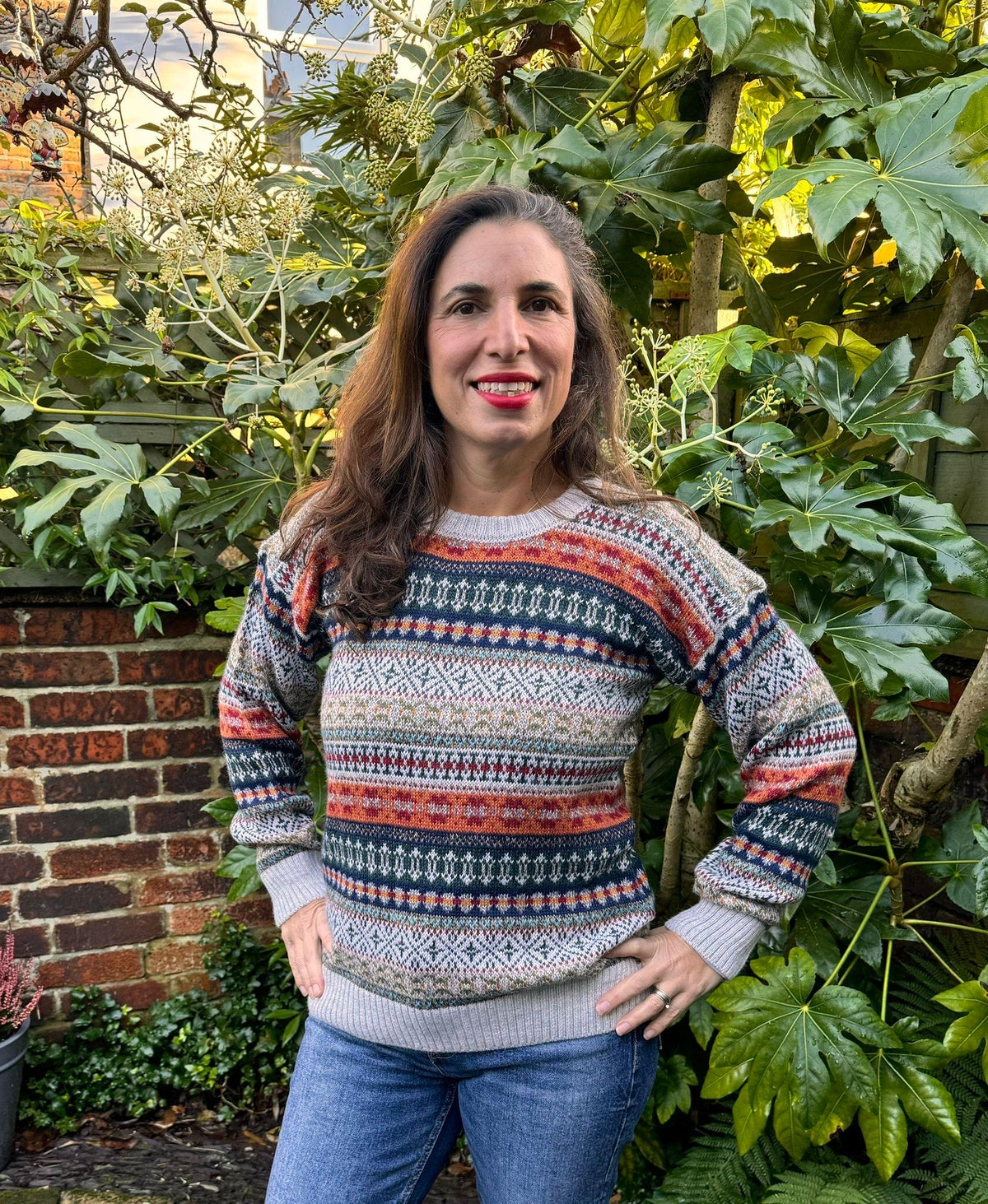 Peruvian Fair Isle Stripe Alpaca Jumper, photo 3