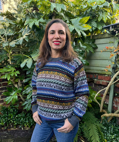 Peruvian Fair Isle Stripe Alpaca Jumper