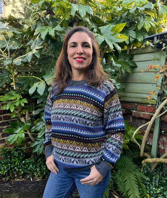 Peruvian Fair Isle Stripe Alpaca Jumper