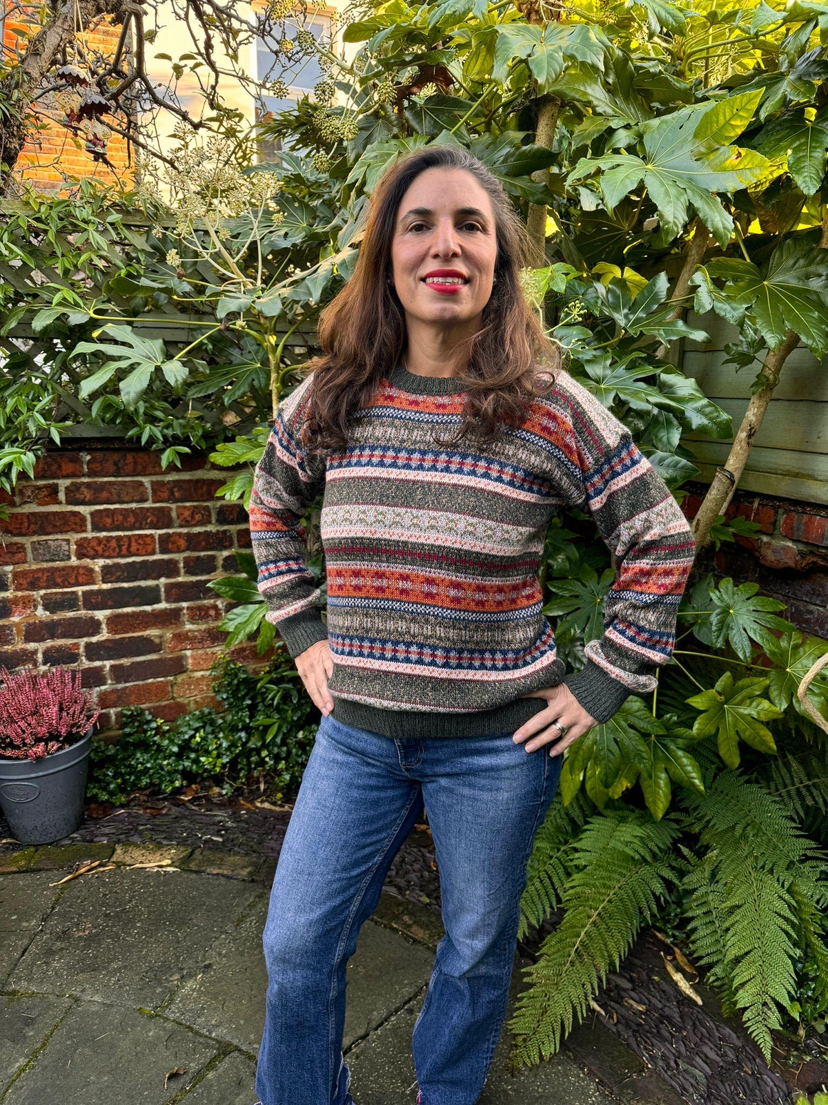 Peruvian Fair Isle Stripe Alpaca Jumper, photo 6