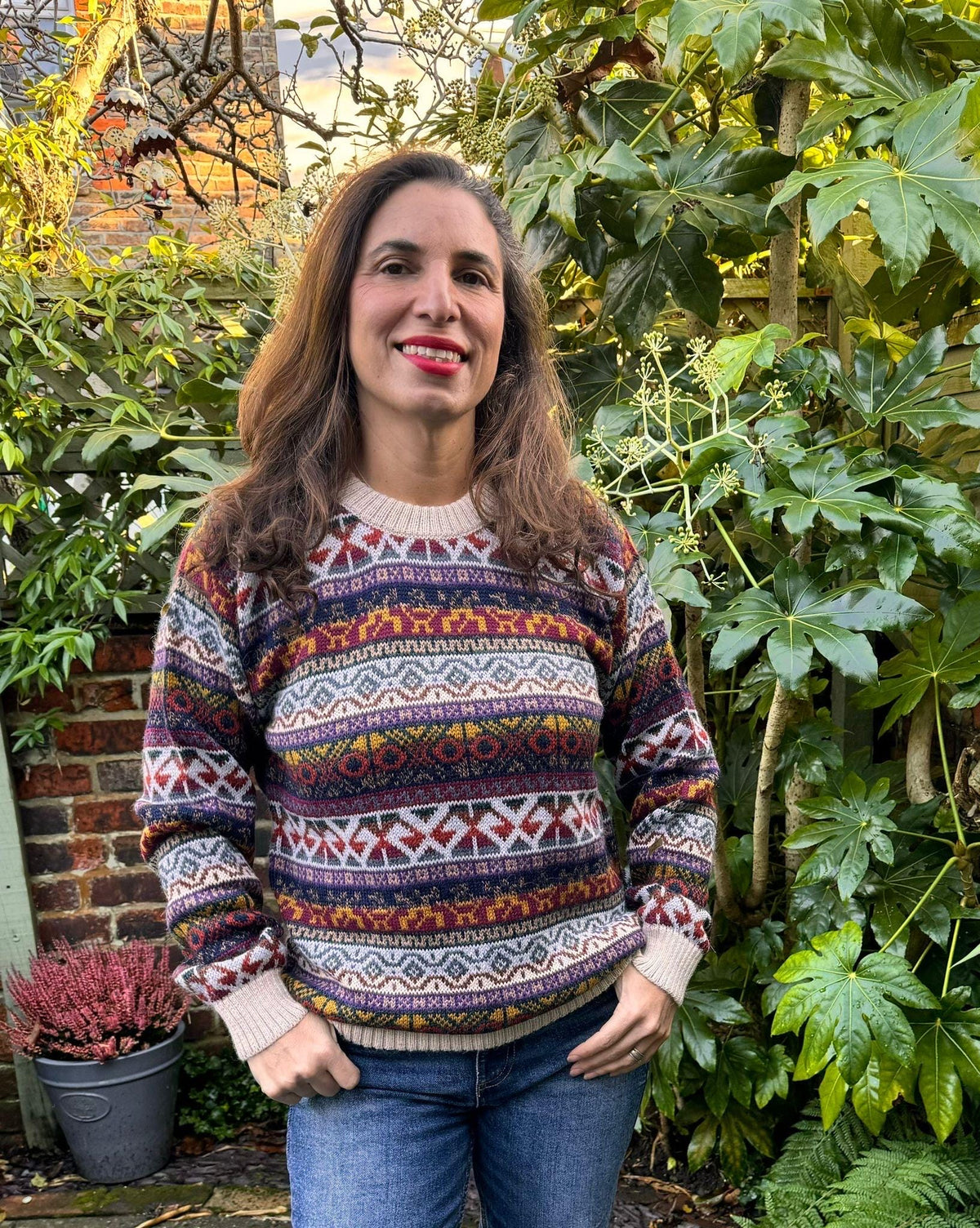 Peruvian Fair Isle Stripe Alpaca Jumper, photo 7