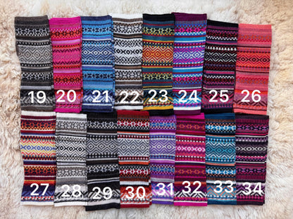 Fair Isle Baby Alpaca Fingerless Gloves - Choose Your Colour, photo 4