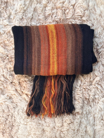 Autumn Tones Ombre Stripe Alpaca Blend Scarf, photo 6